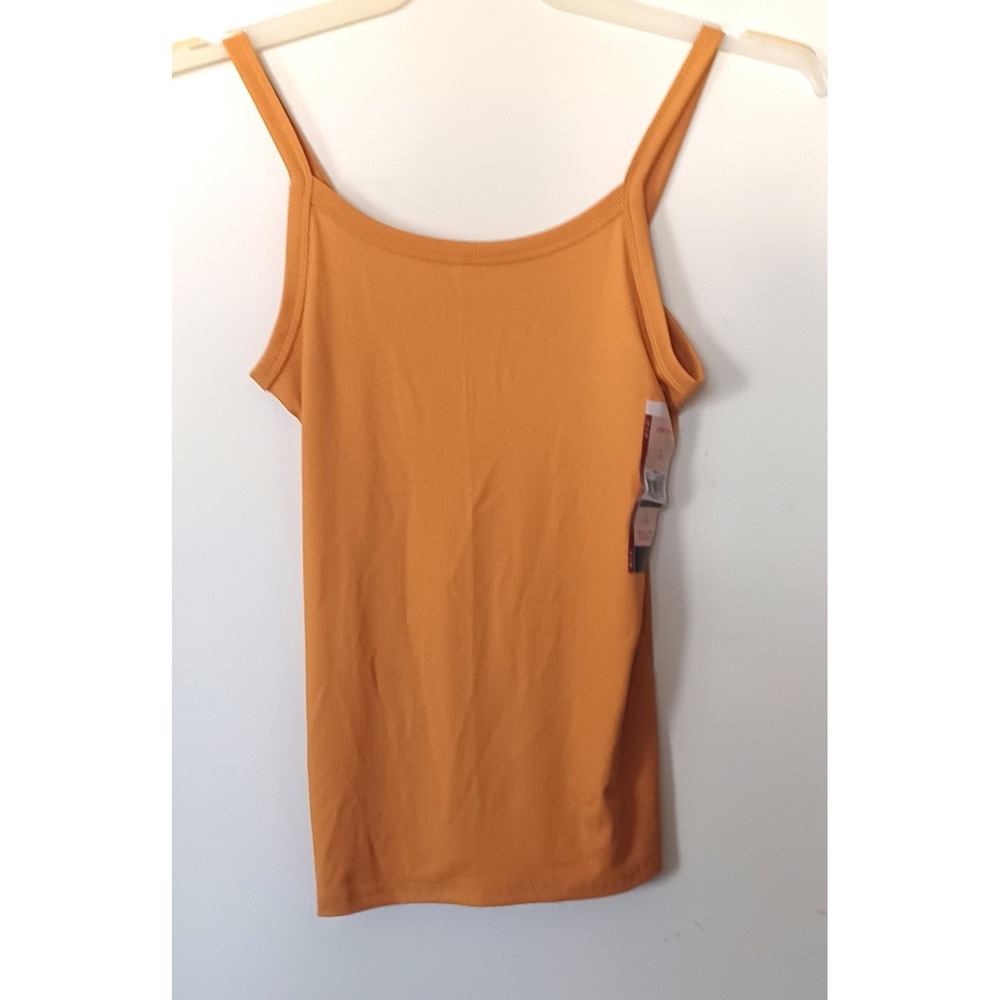 NWT No Boundaries Ribbed Cami Mustard Yellow Stretch Tank‎ Top Jr's M 7-9 Y2K